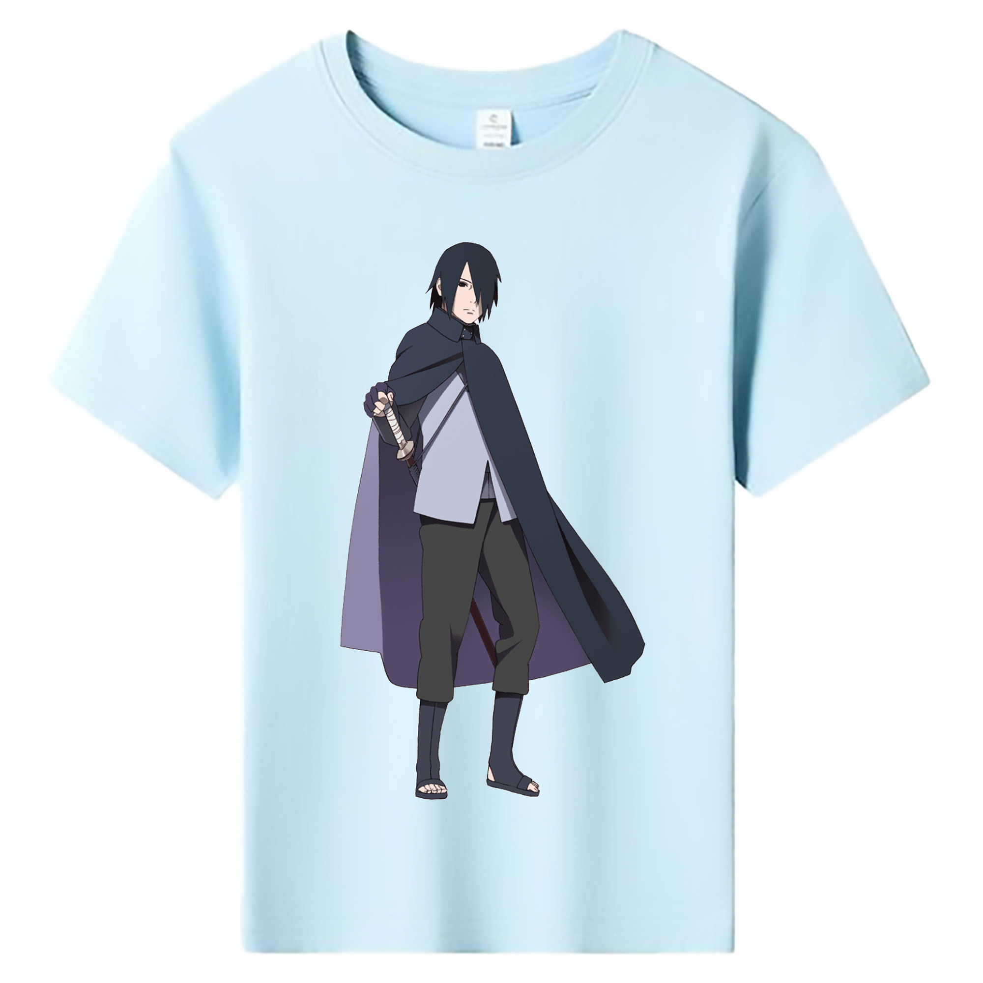 （画像用） NARUTO -ナルト- うちは サスケ Uchiha Sasuke 綿100％キッズTシャツ（フロントプリント）